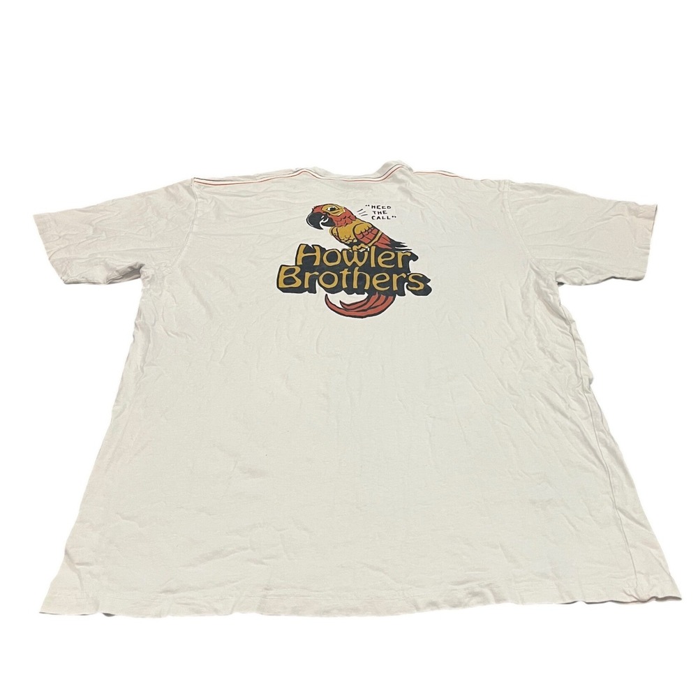 Howler Brothers Graphic T Shirt Mens XXL White Heed The Call Parrot Logo